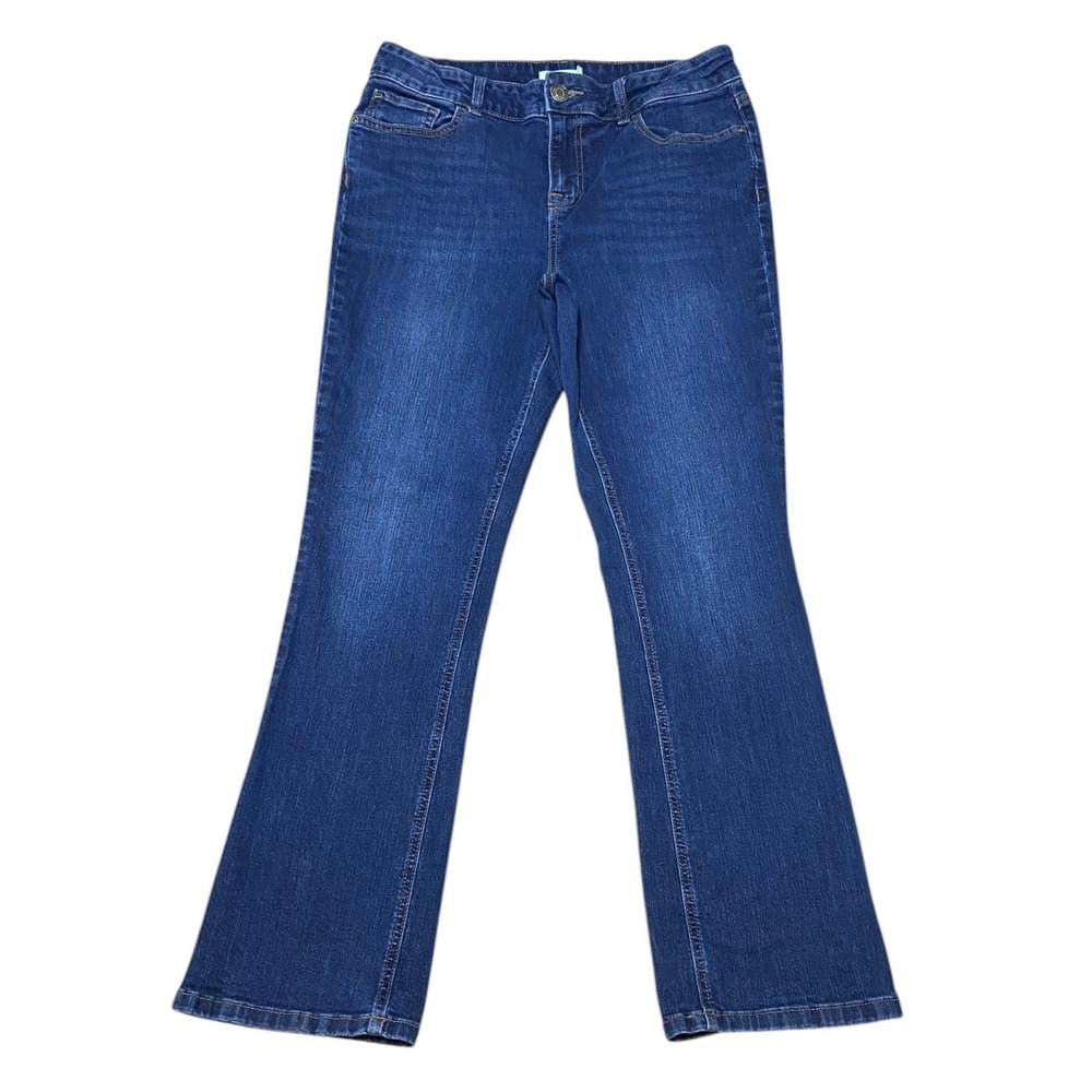 Maurices Classic Slim Boot Mid Rise Dark Wash Denim Blue Western Jeans Size 12 R - Picture 3 of 12